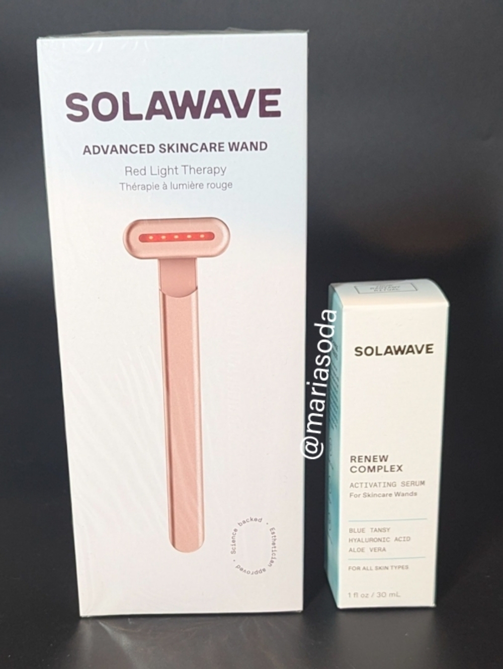Solawave 4-in-1 Red Light Therapy Wand + Activating Serum LED Skincare device